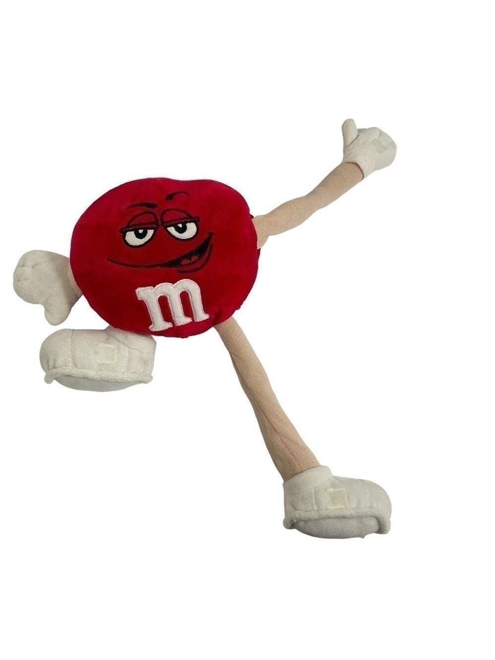 Red M&M Plushie Toy Interactive Arms & Legs 2014 Official Mars Inc Collectible